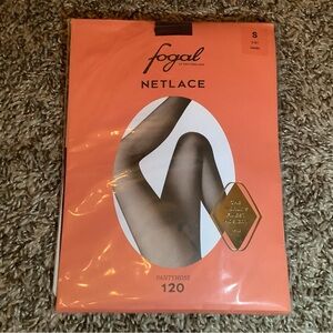 Fogal Netlace fishnet pantyhose, color barolo (dark red), size: S